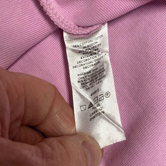 Ann Taylor Pink Embroidery Sleeve Crewneck Top Size Small Petite NEW - Picture 6 of 6
